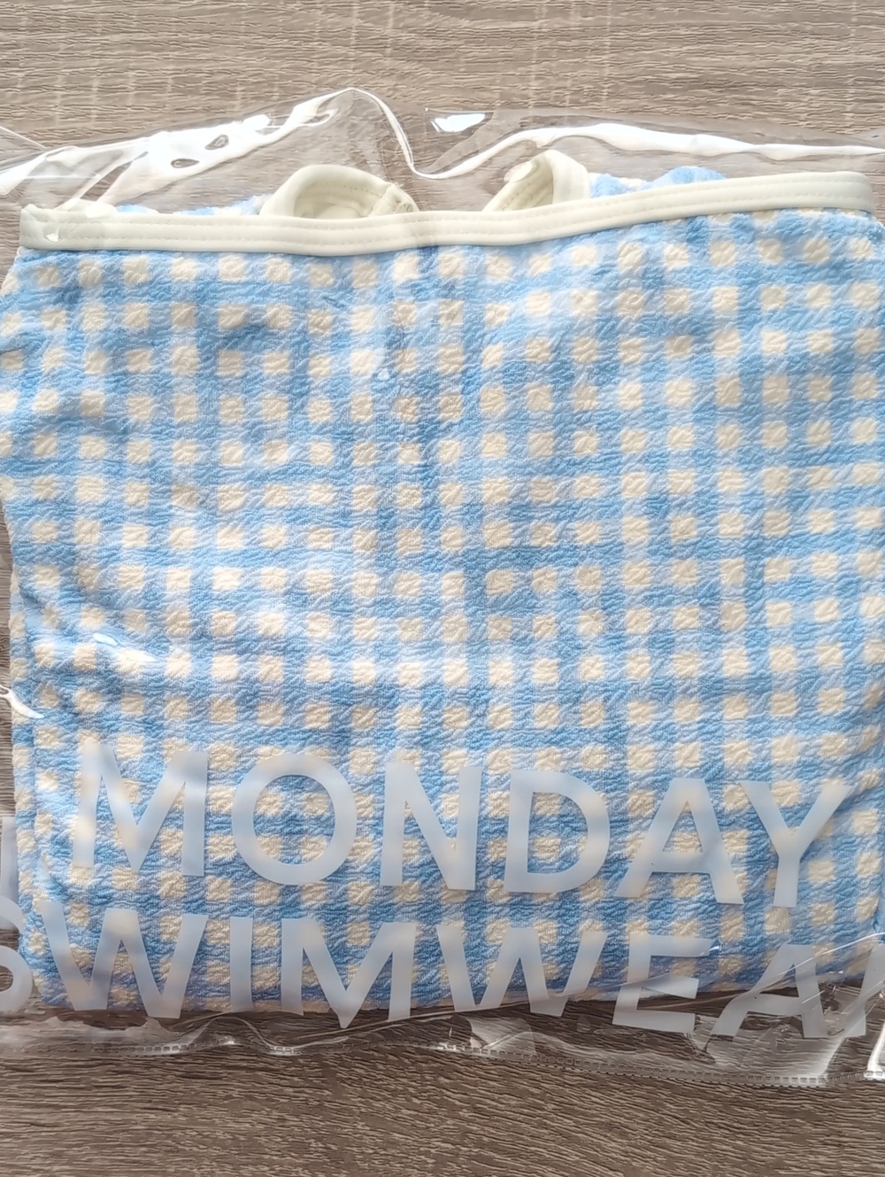 Monday Swimwear Corfu One Piece - Sky Gingham- M - Picture 2 of 10